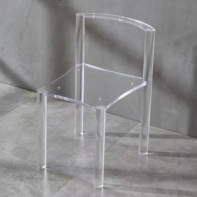 Contemporary Upholstered and Acrylic Dining Side Chair for Kitchen