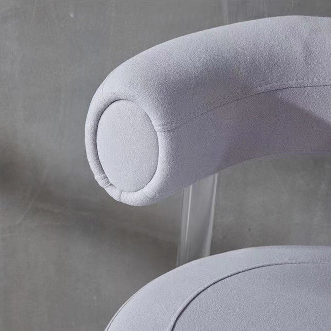 Contemporary Upholstered and Acrylic Dining Side Chair for Kitchen