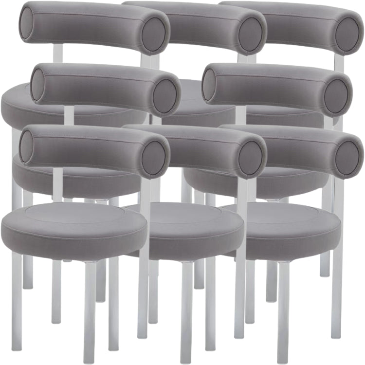 Contemporary Upholstered and Acrylic Dining Side Chair for Kitchen