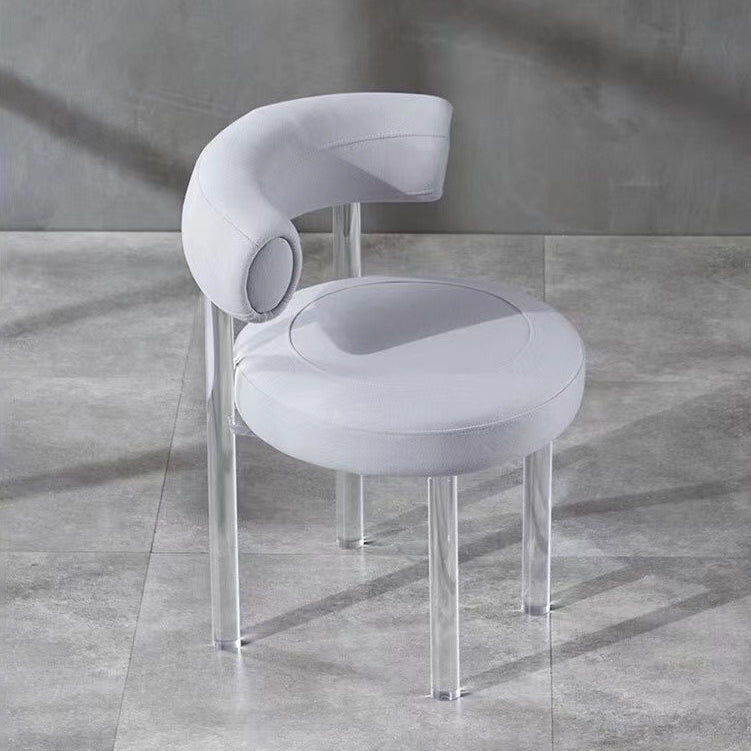 Contemporary Upholstered and Acrylic Dining Side Chair for Kitchen