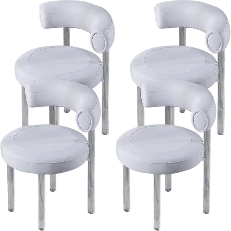 Contemporary Upholstered and Acrylic Dining Side Chair for Kitchen