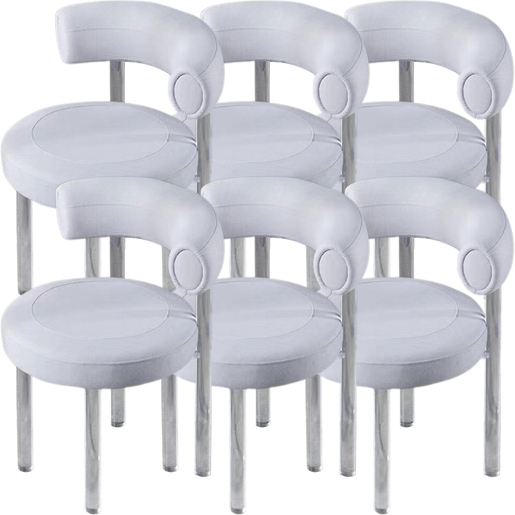 Contemporary Upholstered and Acrylic Dining Side Chair for Kitchen