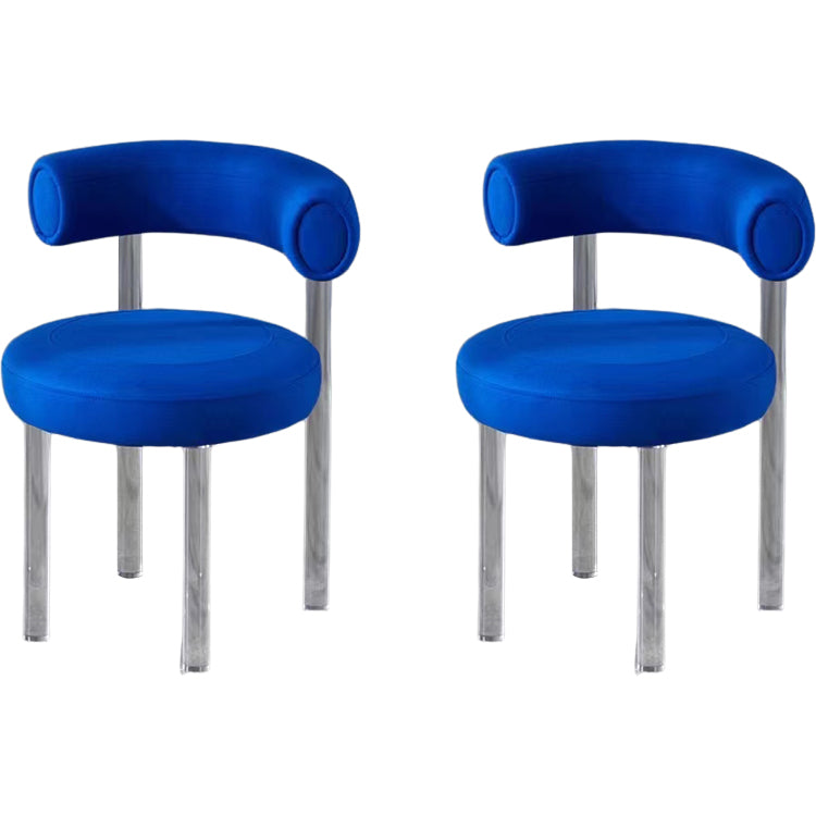 Contemporary Upholstered and Acrylic Dining Side Chair for Kitchen