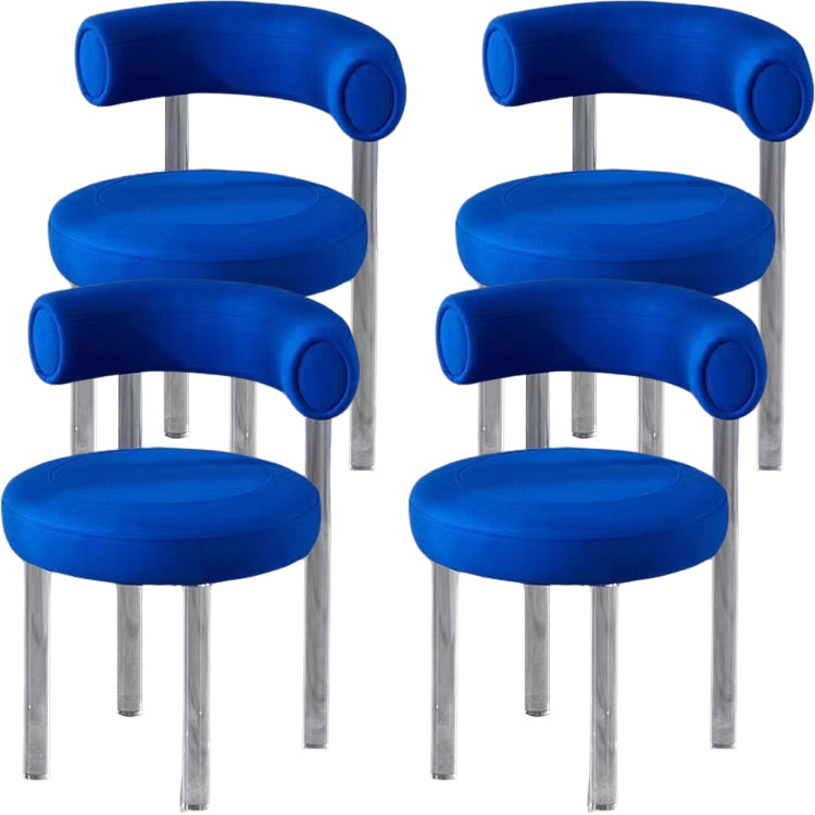 Contemporary Upholstered and Acrylic Dining Side Chair for Kitchen
