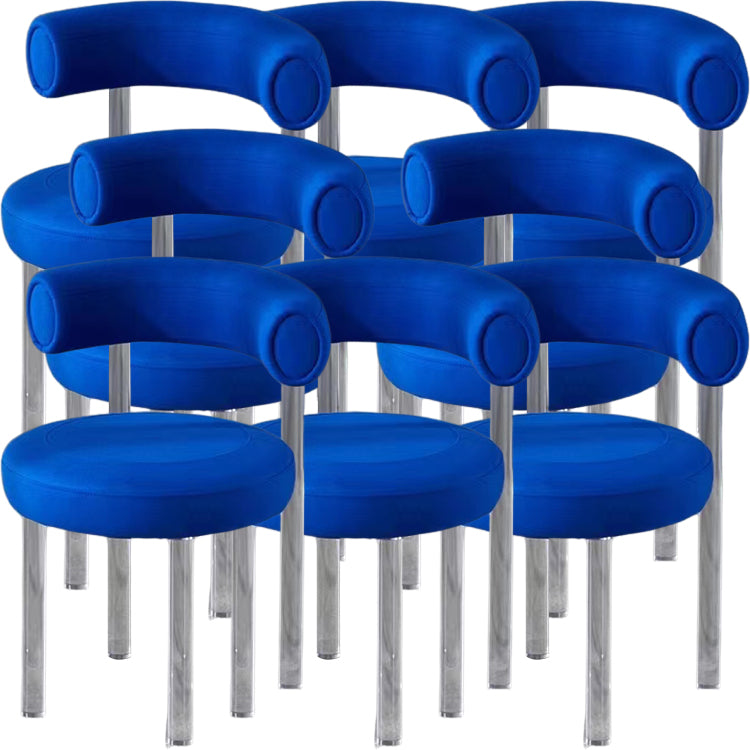 Contemporary Upholstered and Acrylic Dining Side Chair for Kitchen