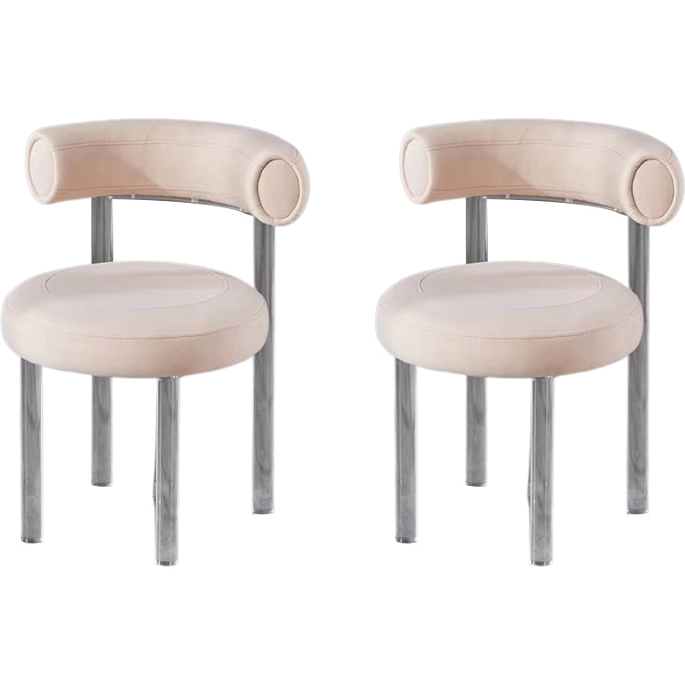 Contemporary Upholstered and Acrylic Dining Side Chair for Kitchen