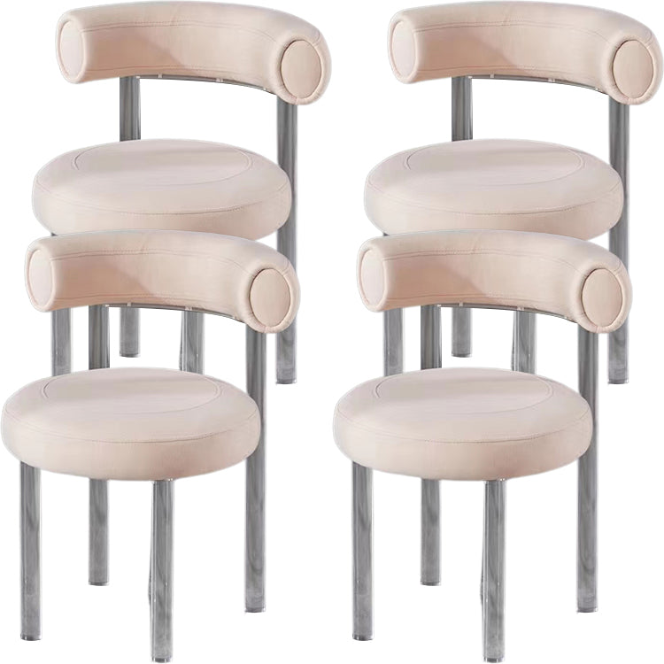 Contemporary Upholstered and Acrylic Dining Side Chair for Kitchen