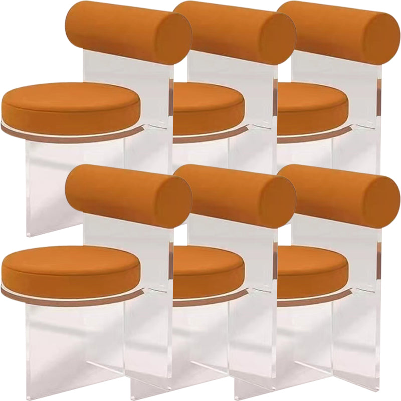 Contemporary Upholstered and Acrylic Dining Side Chair for Home
