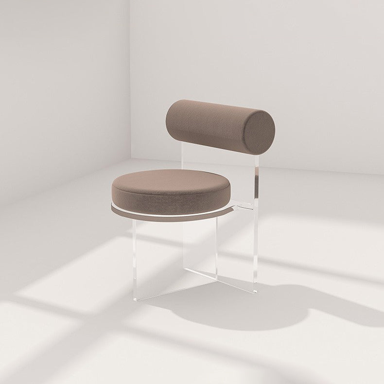 Contemporary Upholstered and Acrylic Dining Side Chair for Home