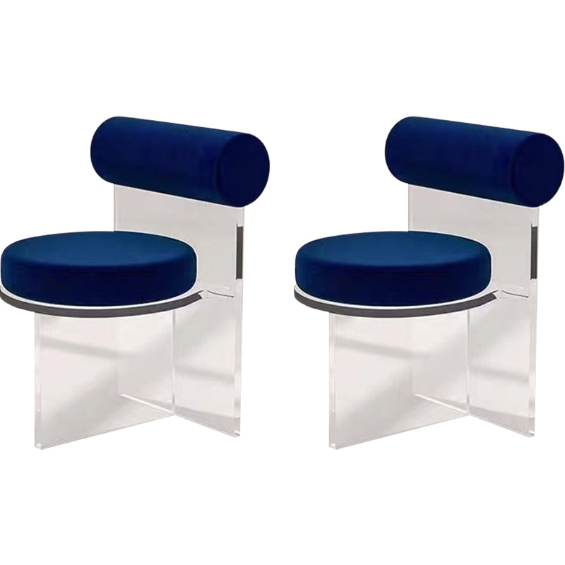 Contemporary Upholstered and Acrylic Dining Side Chair for Home