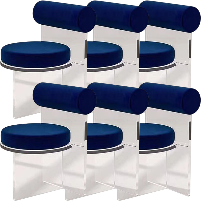 Contemporary Upholstered and Acrylic Dining Side Chair for Home