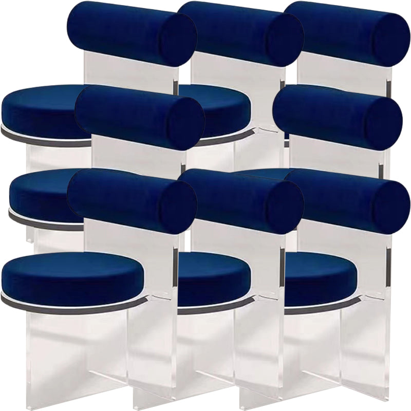 Contemporary Upholstered and Acrylic Dining Side Chair for Home