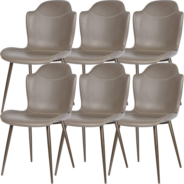 Faux Leather and Metal Contemporary Dining and Accent Chairs