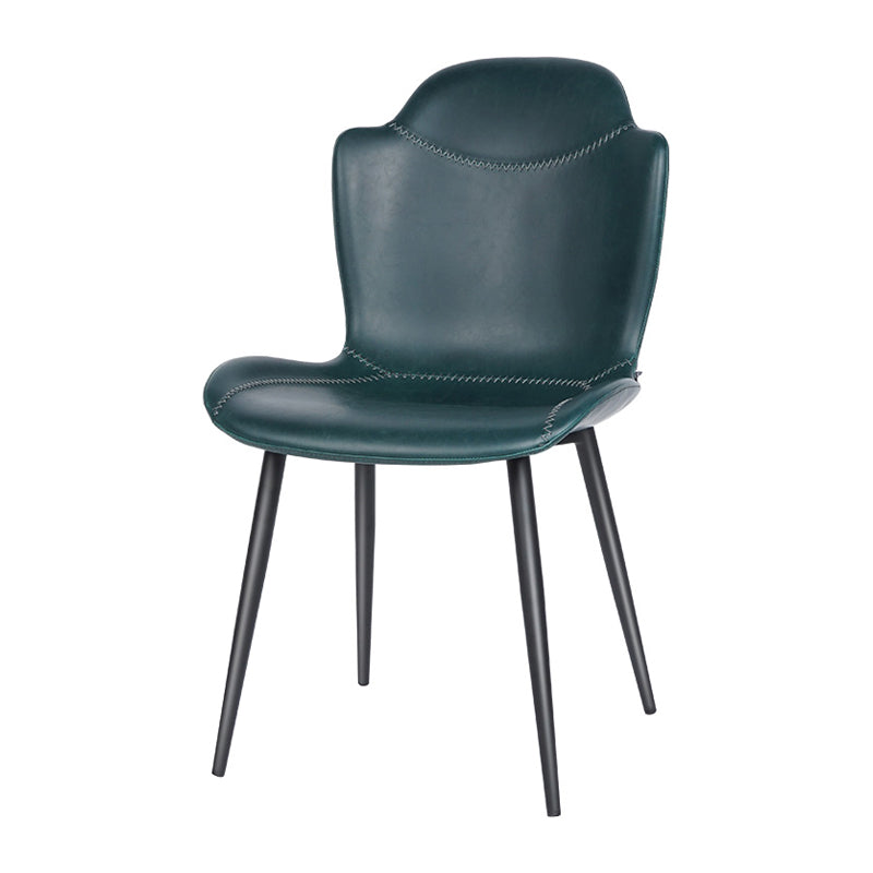 Faux Leather and Metal Contemporary Dining and Accent Chairs
