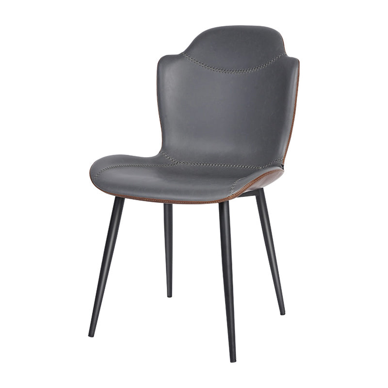 Faux Leather and Metal Contemporary Dining and Accent Chairs