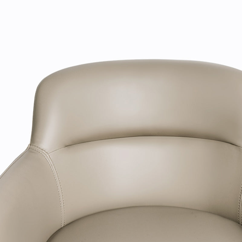 Contemporary Faux Leather Arm Dining and Accent Chairs in Gray