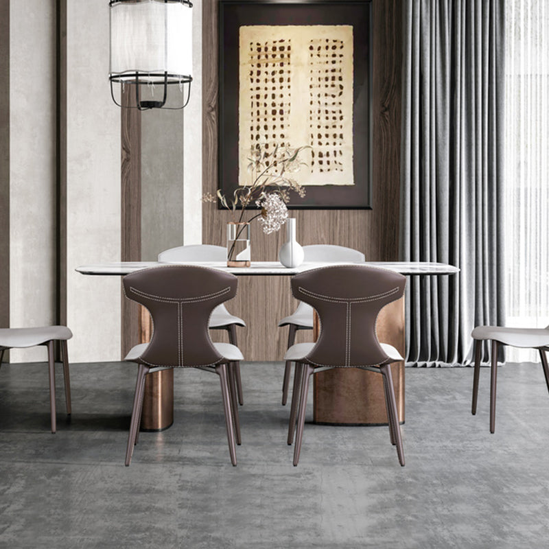 Contemporary Faux Leather Dining and Accent Chairs for Kitchen