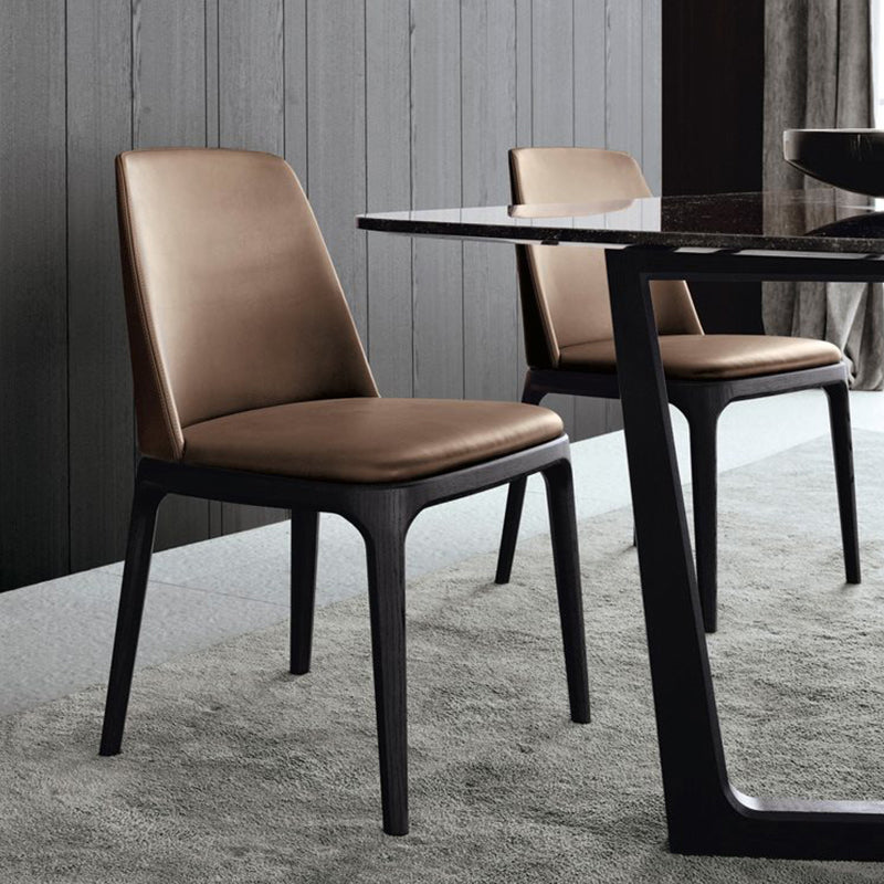 Brown and Black Contemporary Upholstered Dining and Accent Chairs