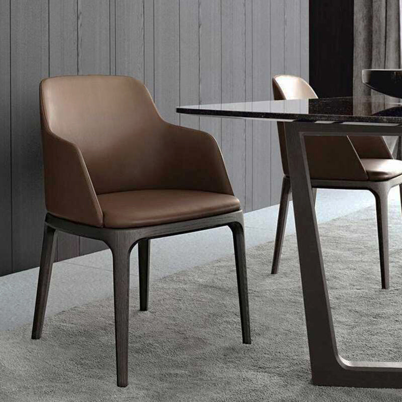 Brown and Black Contemporary Upholstered Dining and Accent Chairs