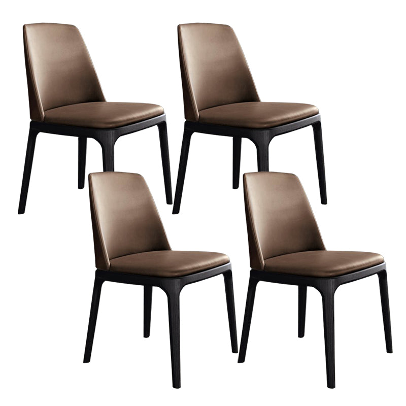Brown and Black Contemporary Upholstered Dining and Accent Chairs