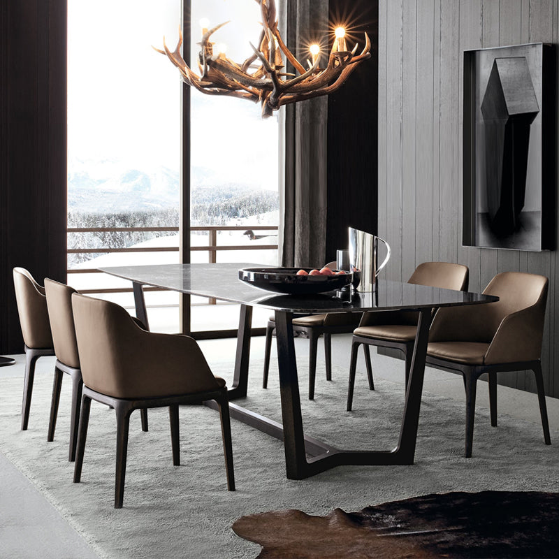 Brown and Black Contemporary Upholstered Dining and Accent Chairs