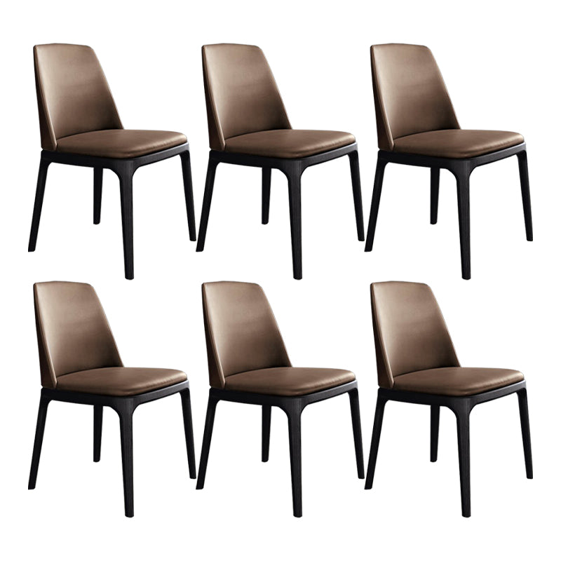 Brown and Black Contemporary Upholstered Dining and Accent Chairs