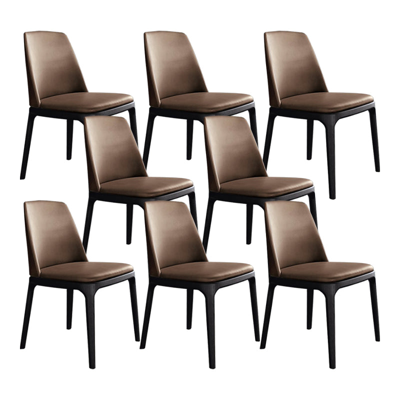 Brown and Black Contemporary Upholstered Dining and Accent Chairs