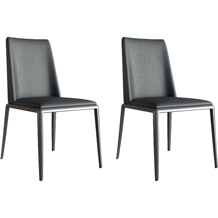 Silver Leg Contemporary Faux Leather Dining Room Chair for Home
