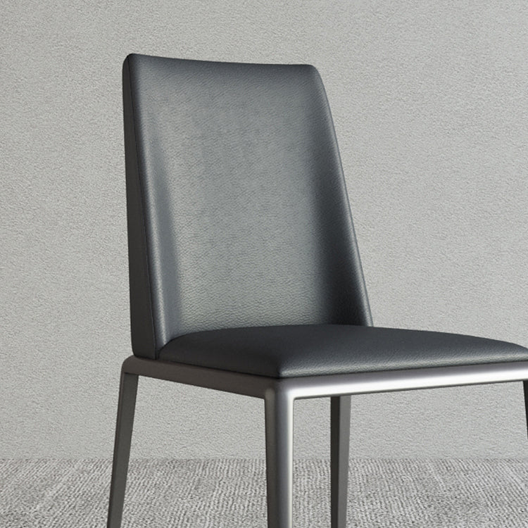 Silver Leg Contemporary Faux Leather Dining Room Chair for Home