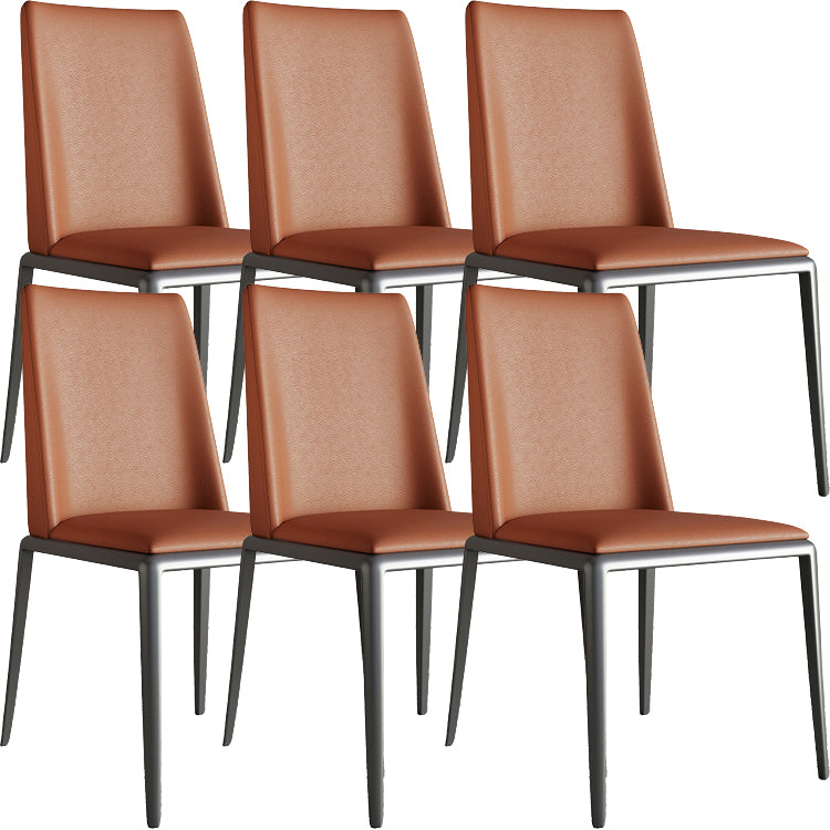 Silver Leg Contemporary Faux Leather Dining Room Chair for Home