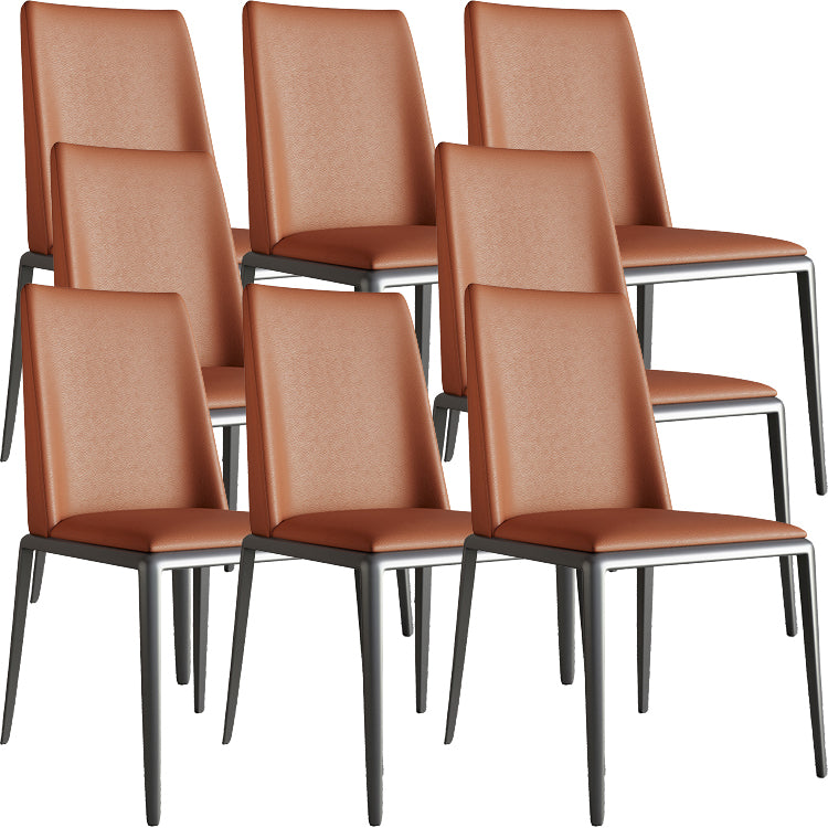 Silver Leg Contemporary Faux Leather Dining Room Chair for Home