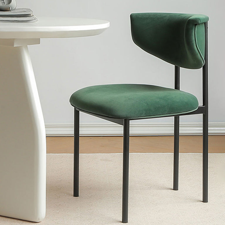 Contemporary Open Back Upholstered Dining Side Chair for Home