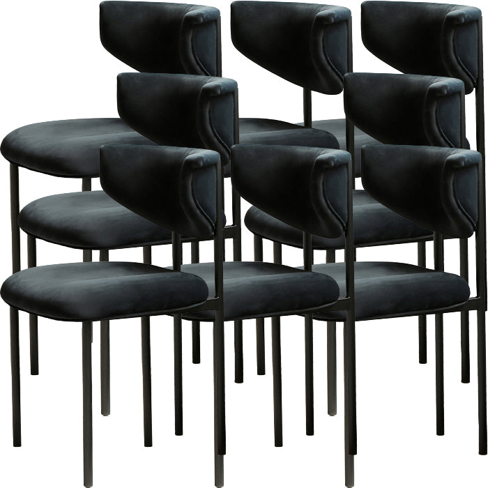 Contemporary Open Back Upholstered Dining Side Chair for Home