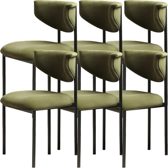Contemporary Open Back Upholstered Dining Side Chair for Home