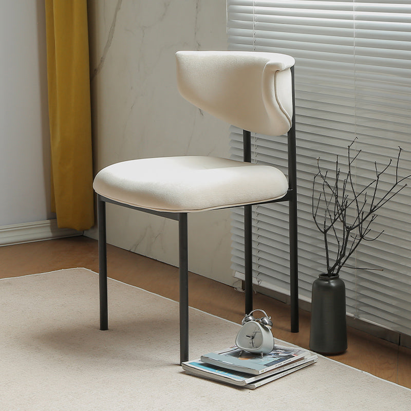 Contemporary Open Back Upholstered Dining Side Chair for Home