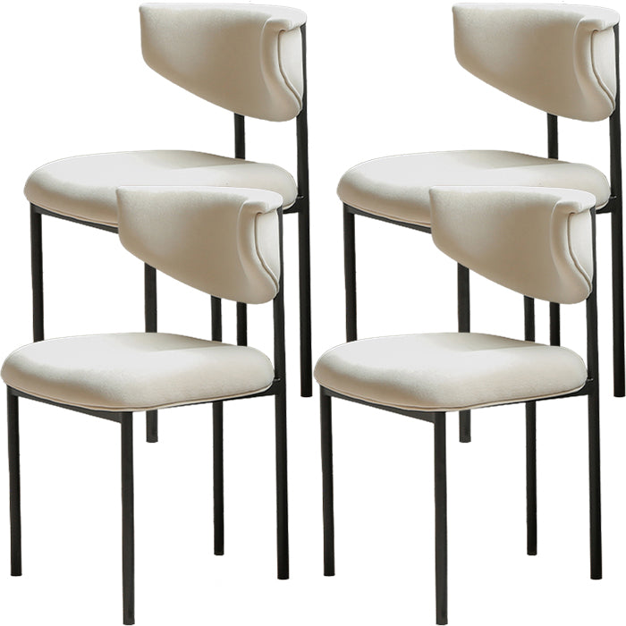 Contemporary Open Back Upholstered Dining Side Chair for Home