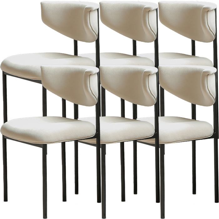 Contemporary Open Back Upholstered Dining Side Chair for Home