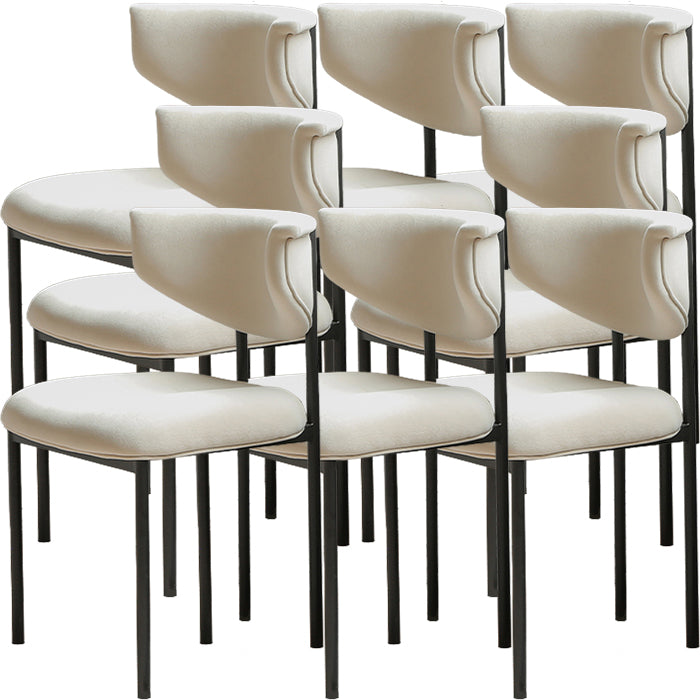 Contemporary Open Back Upholstered Dining Side Chair for Home