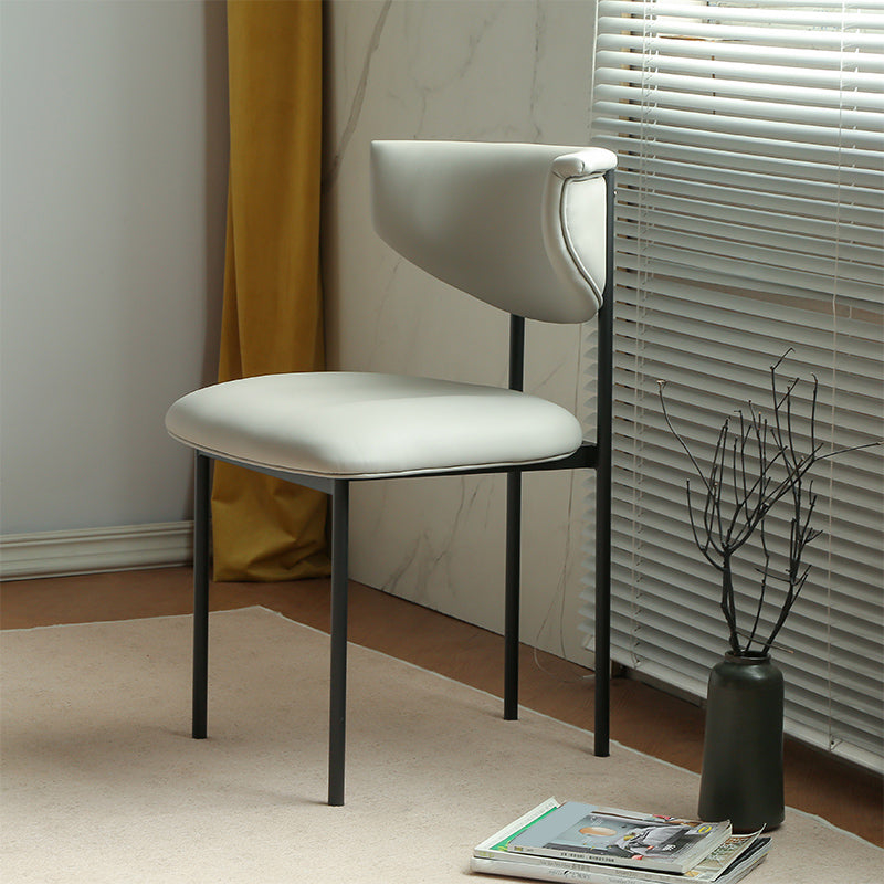 Contemporary Open Back Upholstered Dining Side Chair for Home
