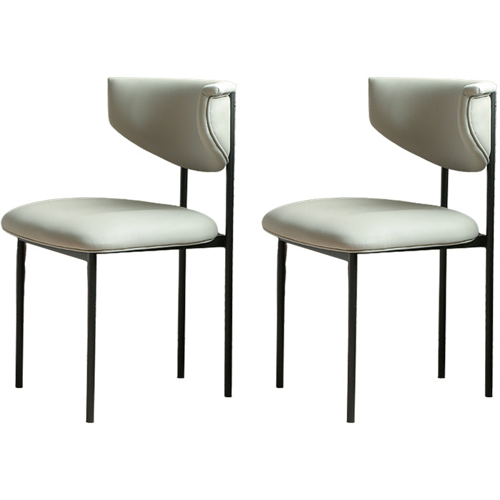 Contemporary Open Back Upholstered Dining Side Chair for Home