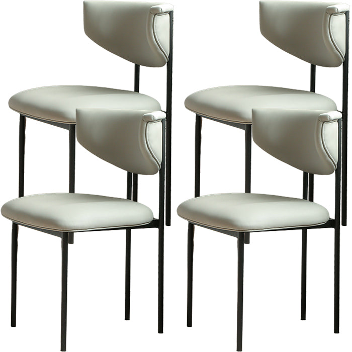 Contemporary Open Back Upholstered Dining Side Chair for Home