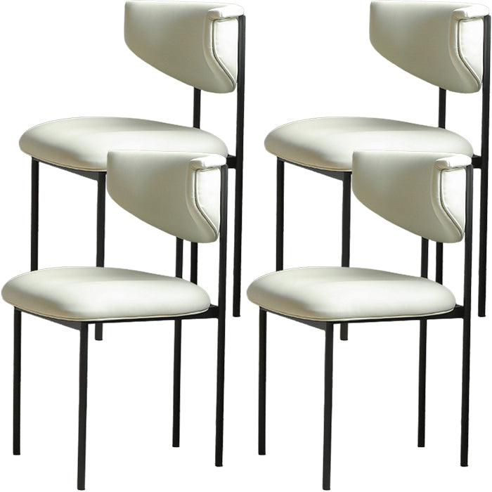 Contemporary Open Back Upholstered Dining Side Chair for Home