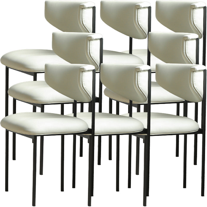 Contemporary Open Back Upholstered Dining Side Chair for Home