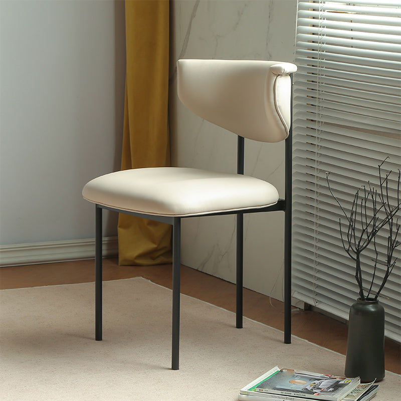 Contemporary Open Back Upholstered Dining Side Chair for Home
