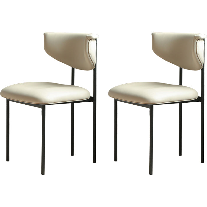 Contemporary Open Back Upholstered Dining Side Chair for Home