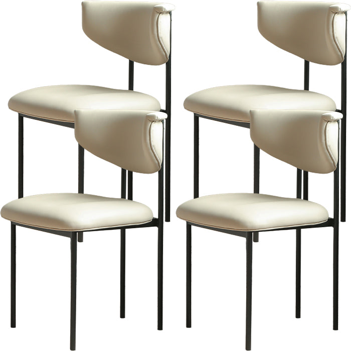 Contemporary Open Back Upholstered Dining Side Chair for Home
