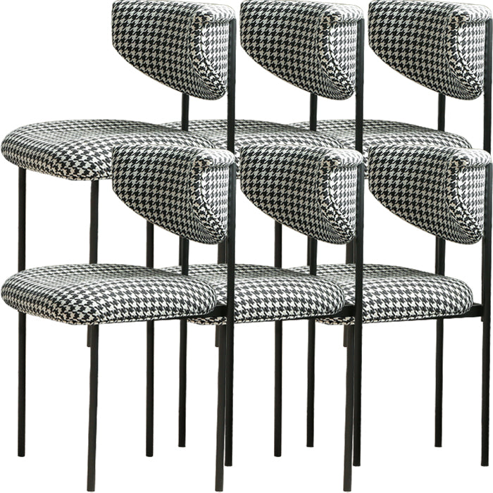 Contemporary Open Back Upholstered Dining Side Chair for Home