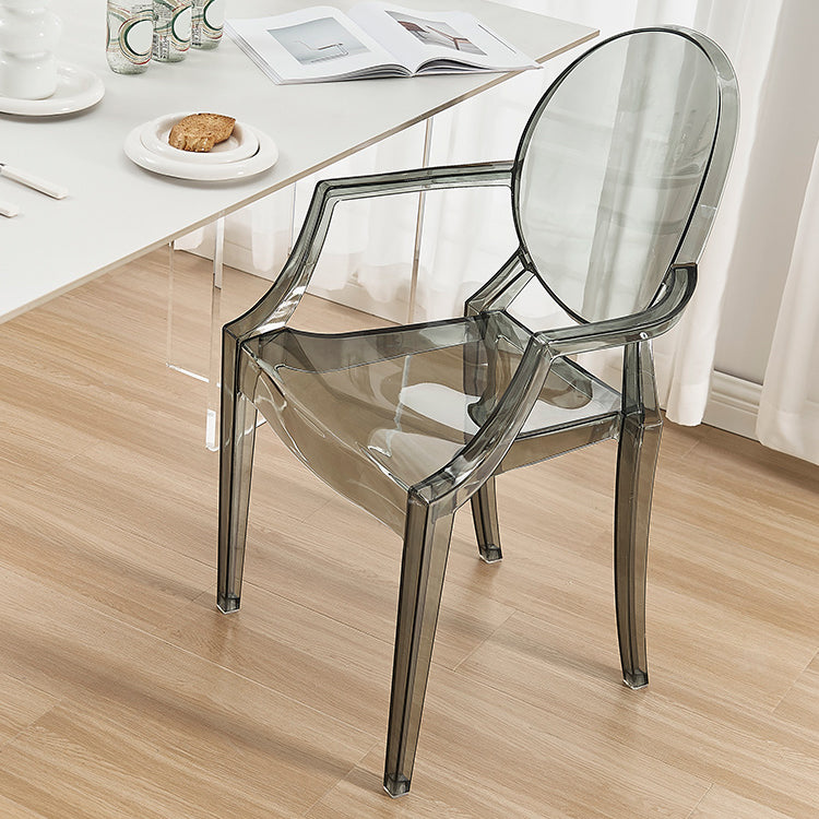 Contemporary Dining Room Plastic King Louis Back Dining Chair