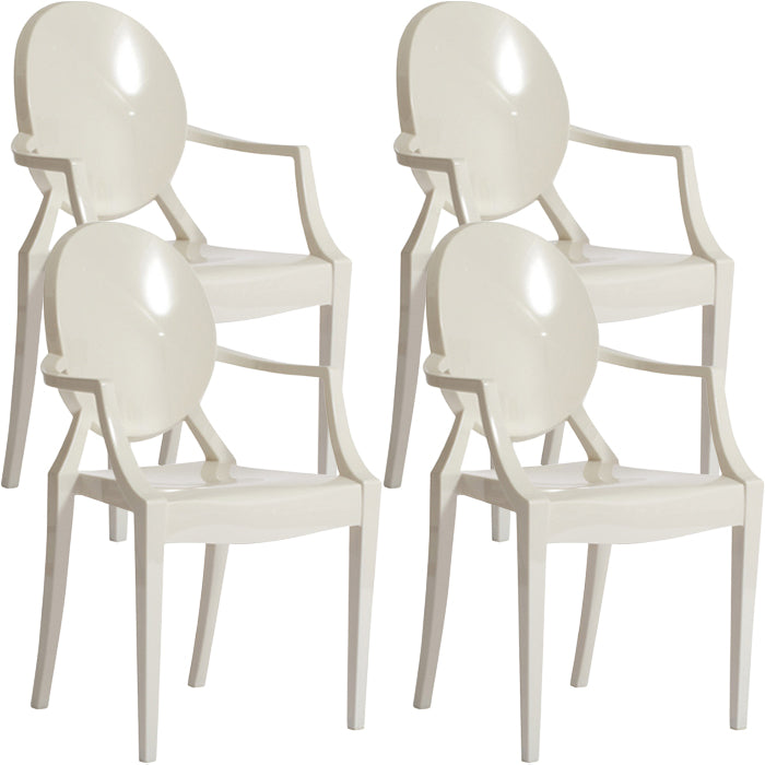 Contemporary Dining Room Plastic King Louis Back Dining Chair