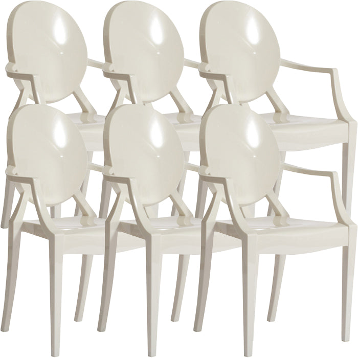 Contemporary Dining Room Plastic King Louis Back Dining Chair